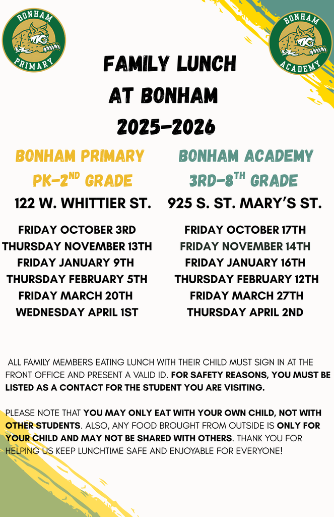 Family Lunches-Remaining Dates 