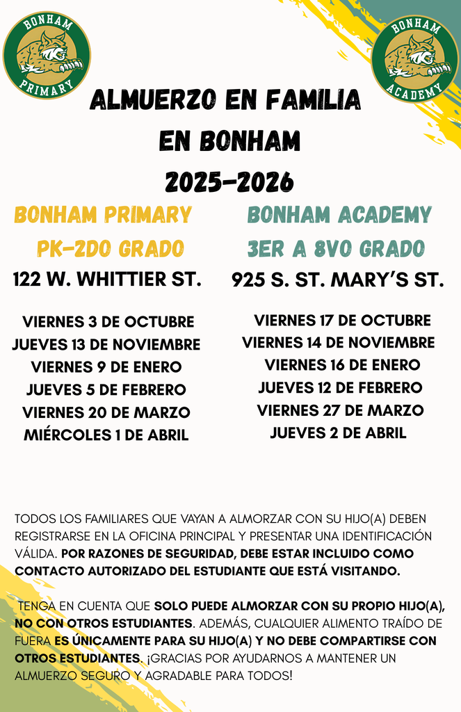 Fechas para el almuerzo en familia