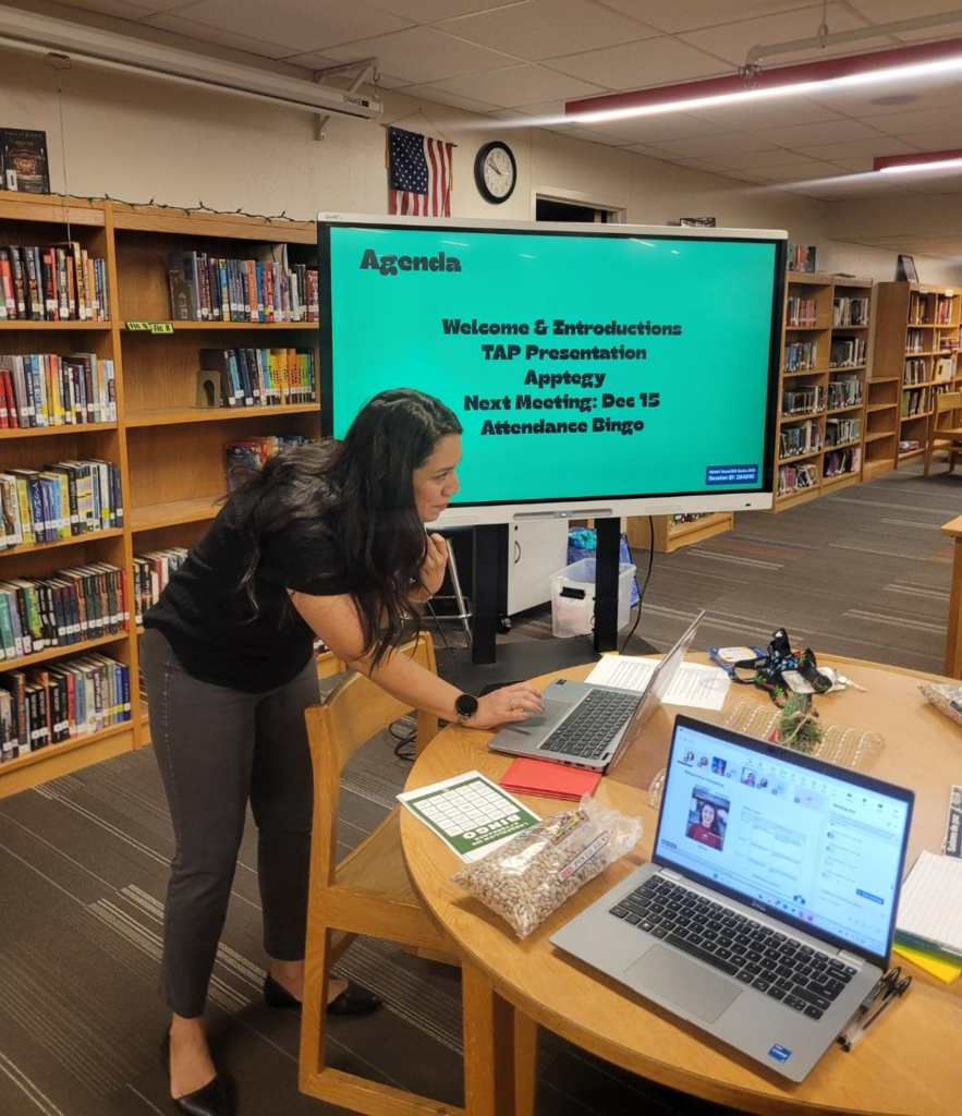 Smartboard in background