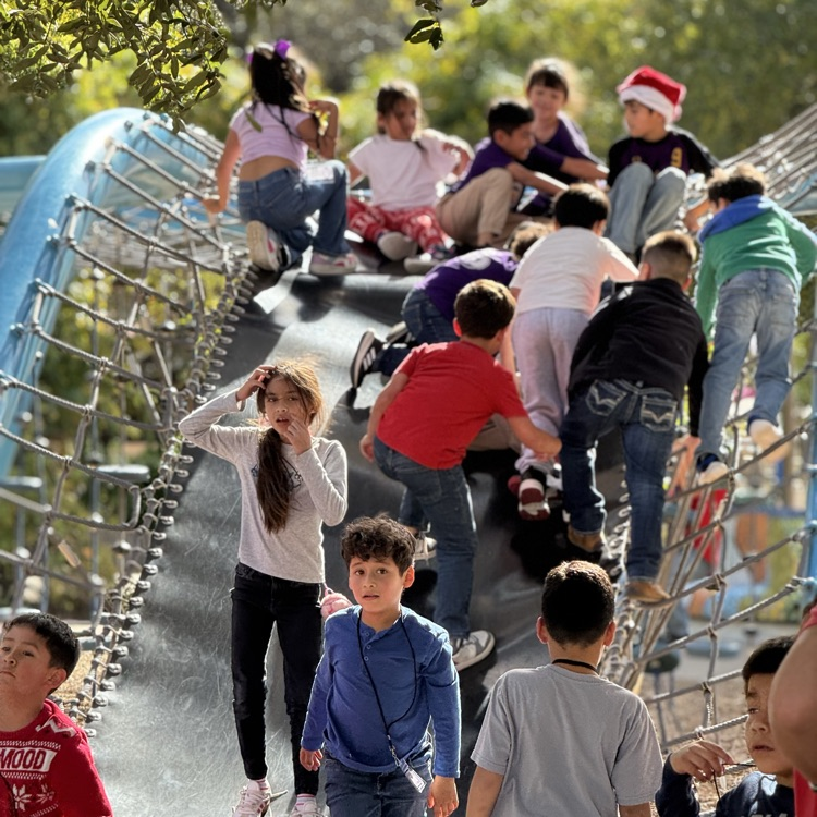 Students play at Hemisfair 