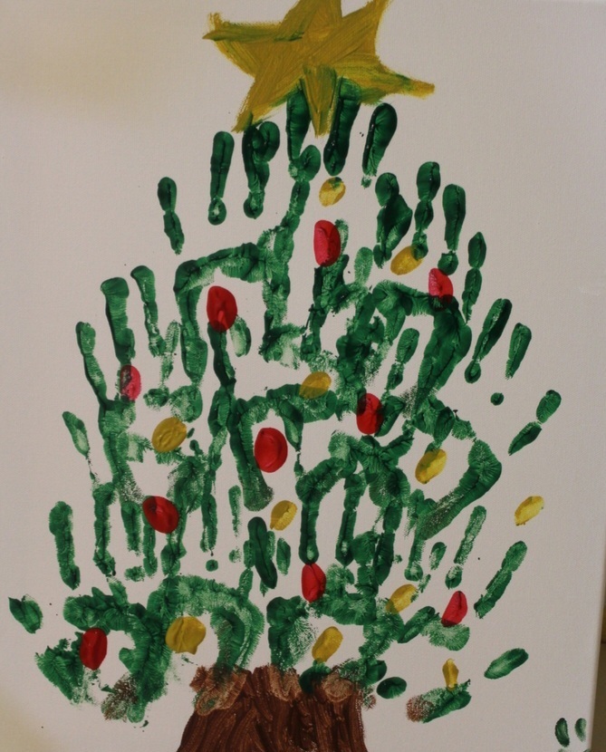 handprint Christmas tree