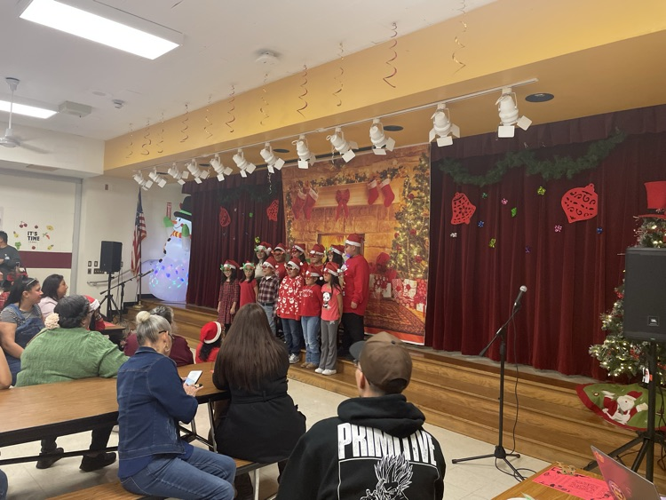 students singing