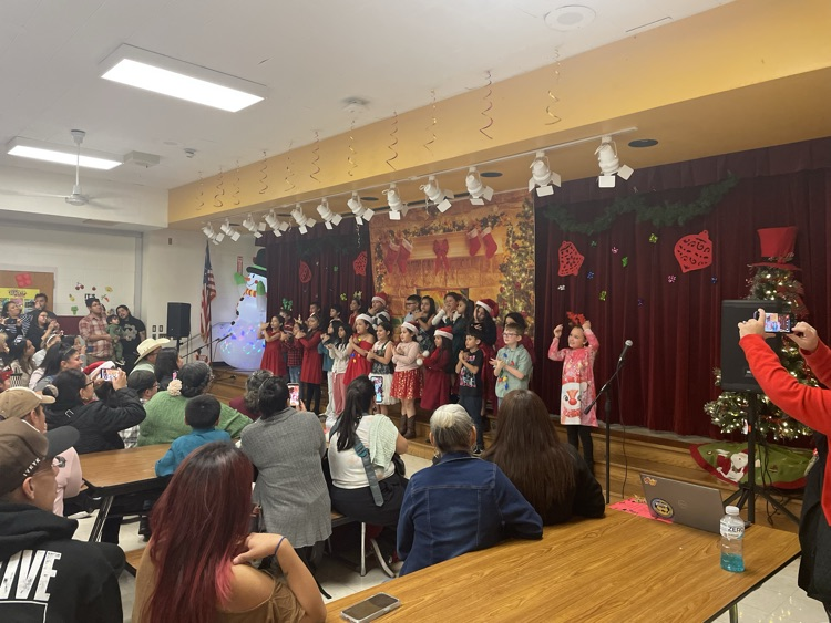 students singing