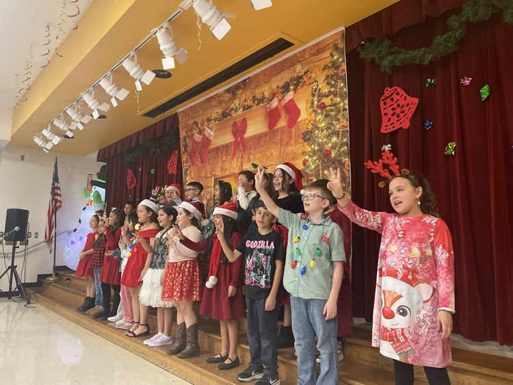 students singing