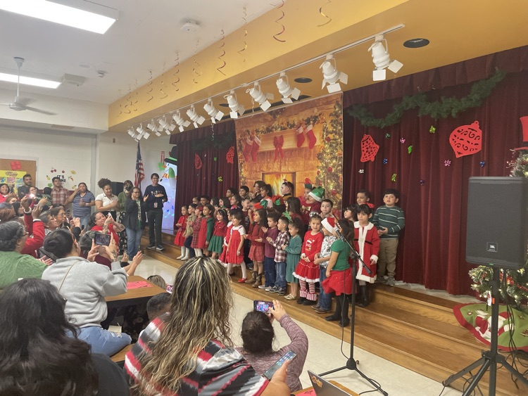 students singing