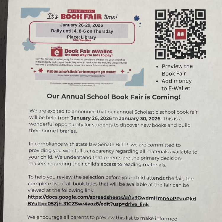 Book Fair Information