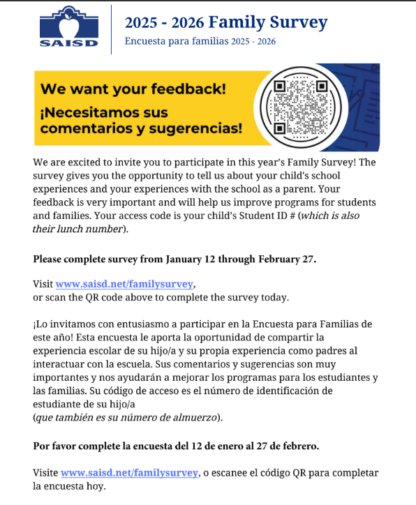 Edison High School Family Survey