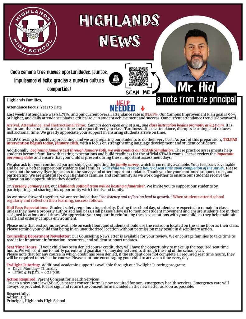 Highlands Weekly Newsletter