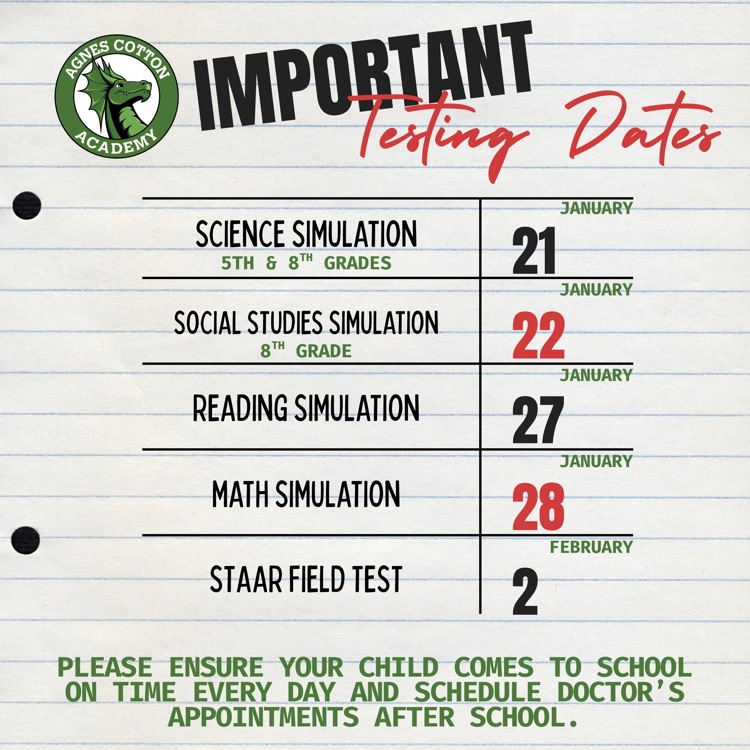 STAAR Simulation Testing: Important Reminders