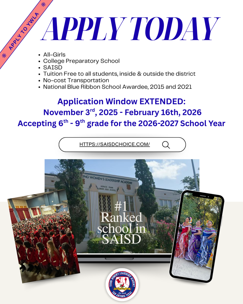 Application information flyer for admission. 