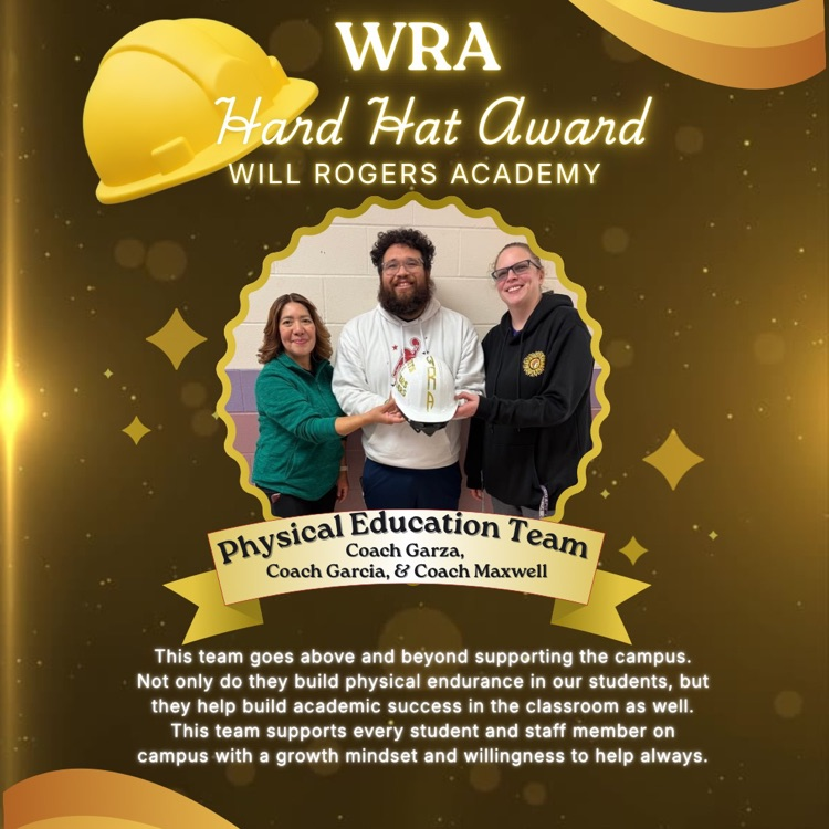 Hard Hat Award presented to PE Team