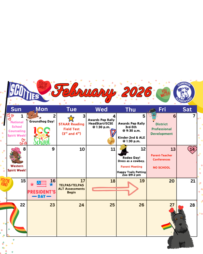 February Calendar 2026