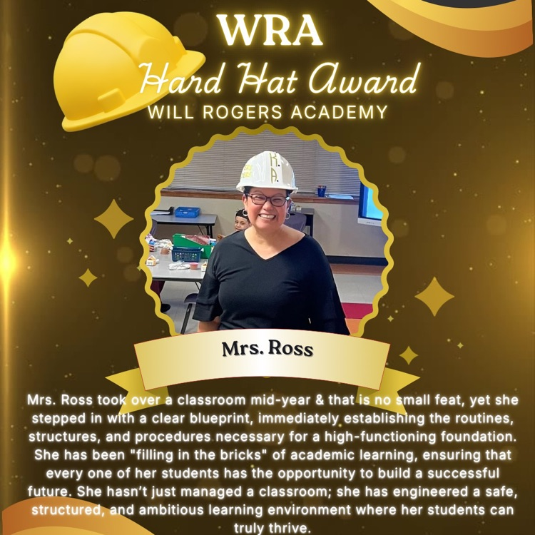 Hard Hat Award Mrs Ross
