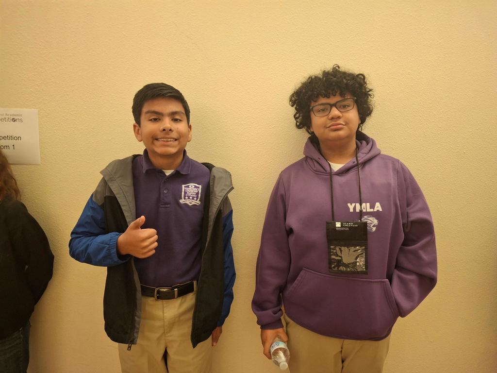 YMLA students before participating in the science bee