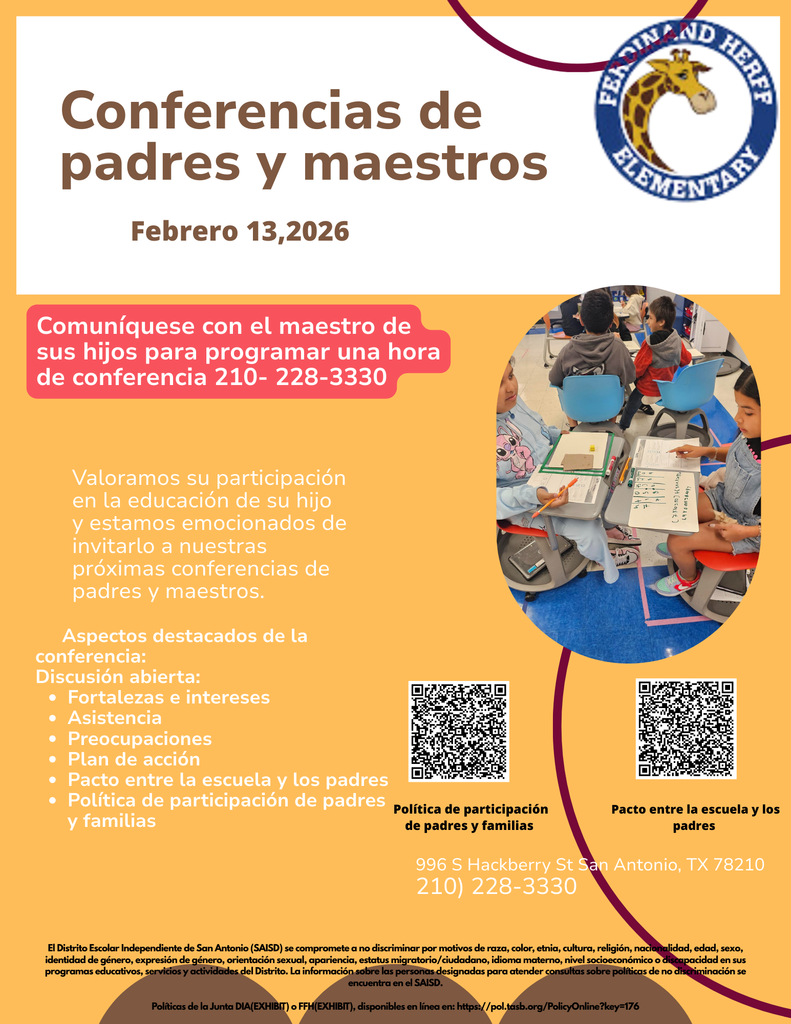 spring parent teacher conference flyer