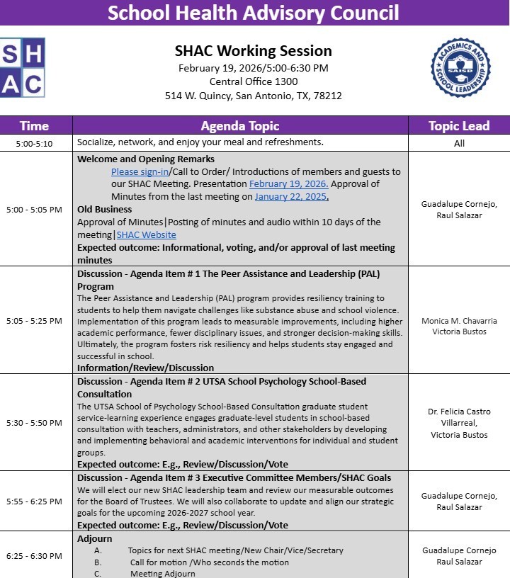🌟 SHAC Working Session — Join Us! 🌟