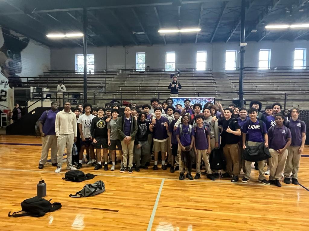 YMLA students with Elijah Garcia