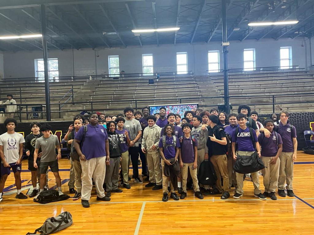 YMLA students with Elijah Garcia