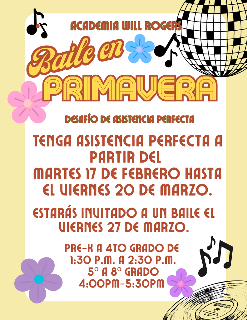 Perfect Attendance Spring Dance!