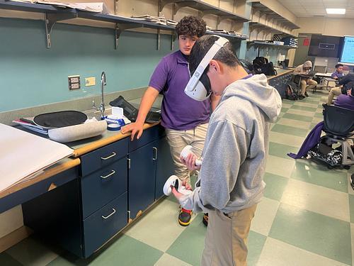 LOTC students experiencing VR future career options