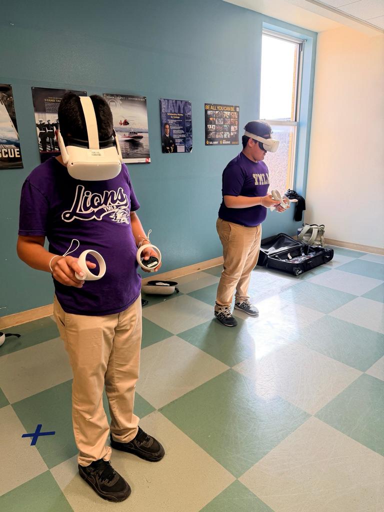 LOTC students experiencing VR future career options