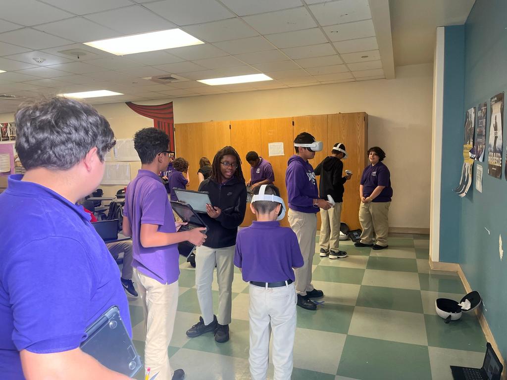 LOTC students experiencing VR future career options