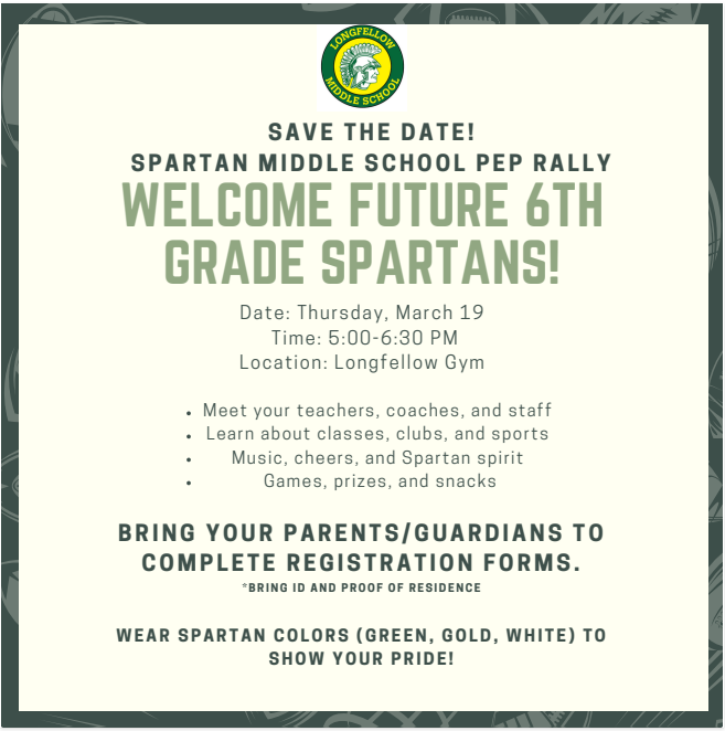 Green border, school logo