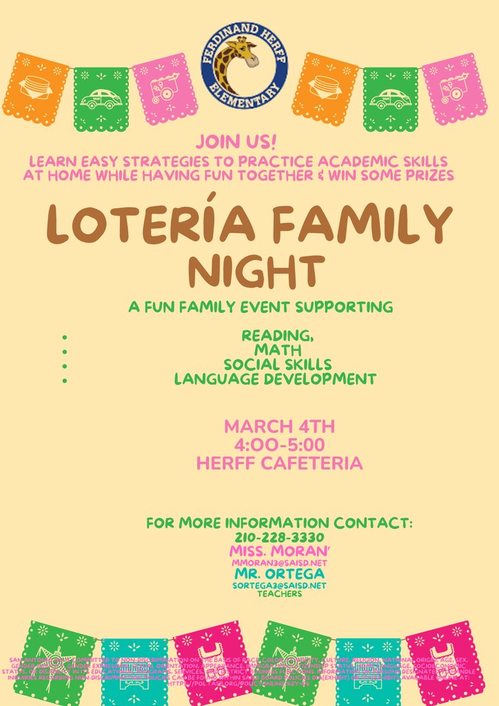 Loteria Family Night english