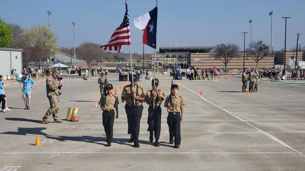 YMLA's LOTC cadets at Cole HS drill competition