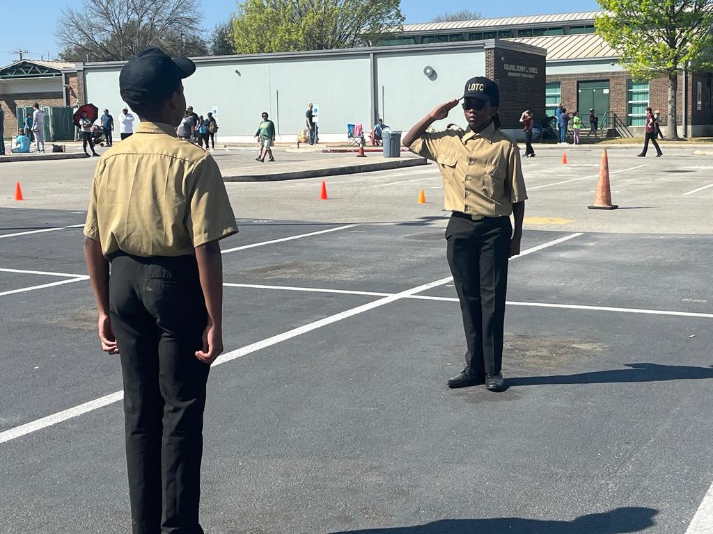 YMLA's LOTC cadets at Cole HS drill competition