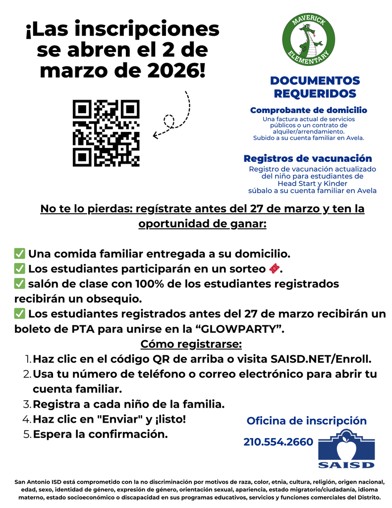 Enrollment Flyer Spanish