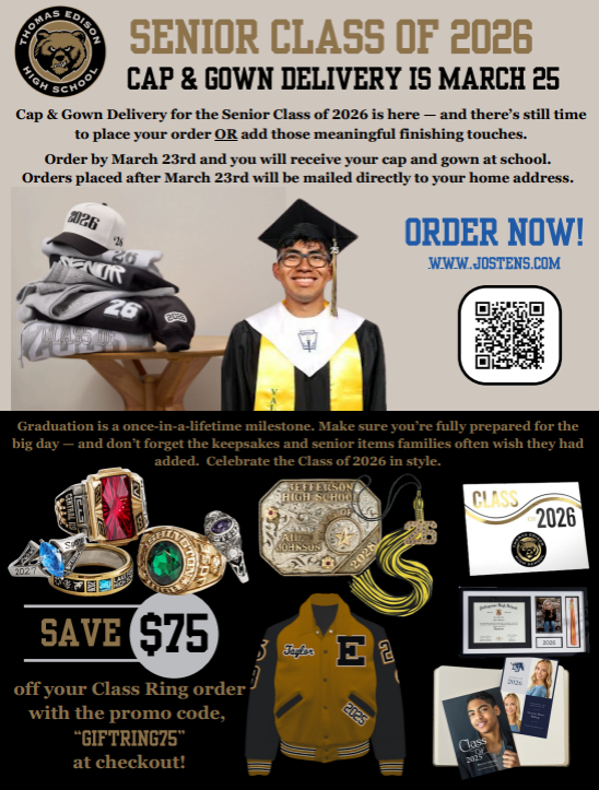 Class of 2026: Cap a & Gown Delivery day!