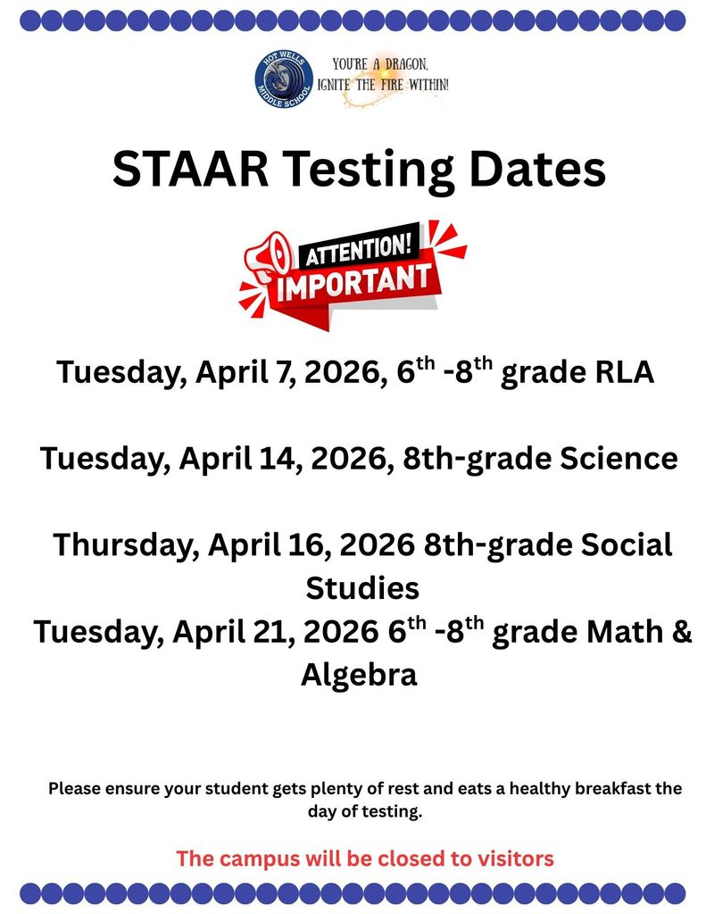 testing dates
