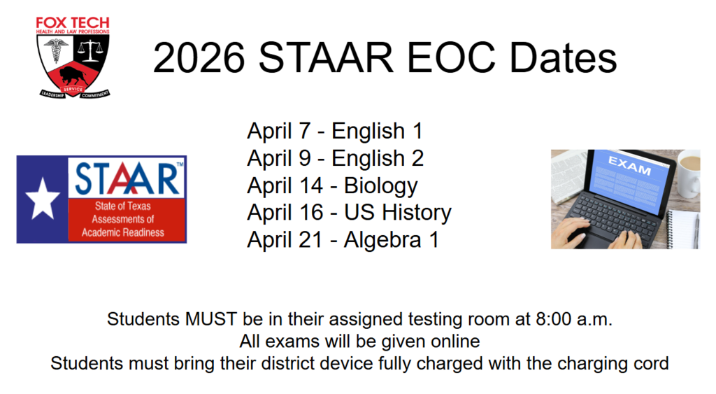STAAR EOC Dates