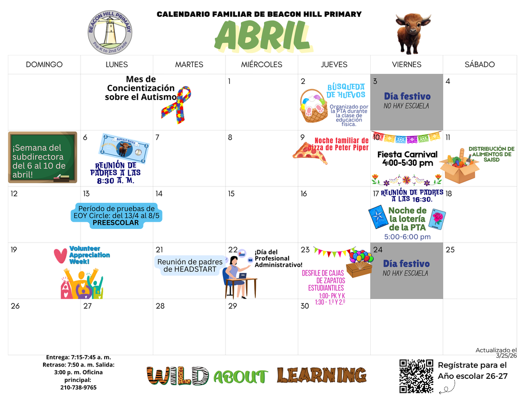 April calendar