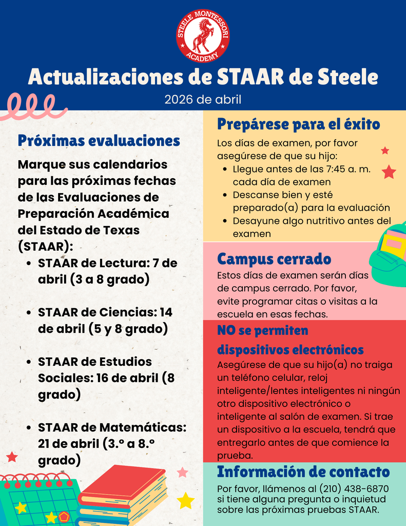Steele STAAR Updates (Spanish)
