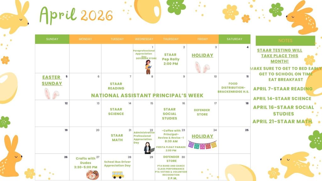 April Calendar