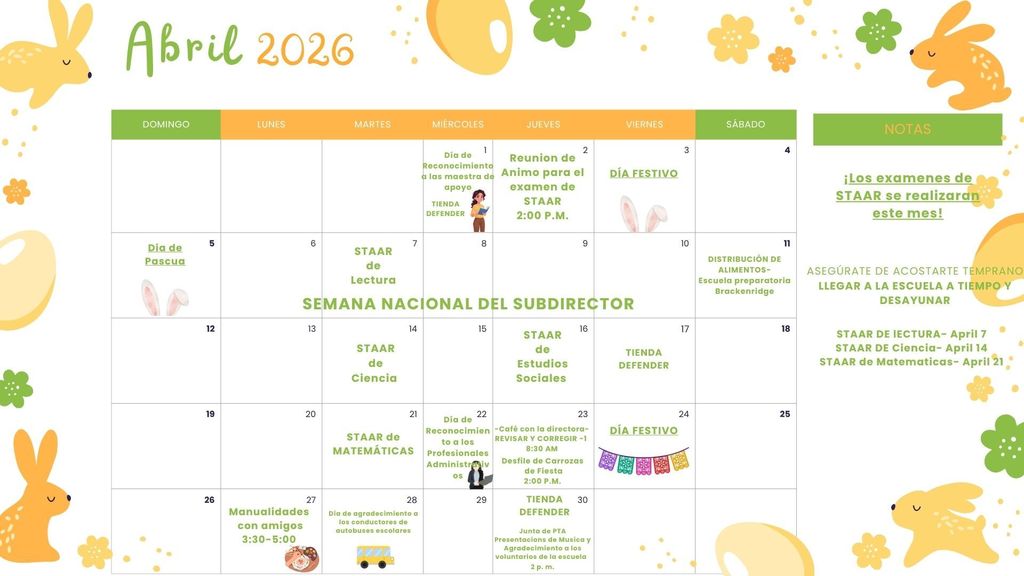 April Calendar