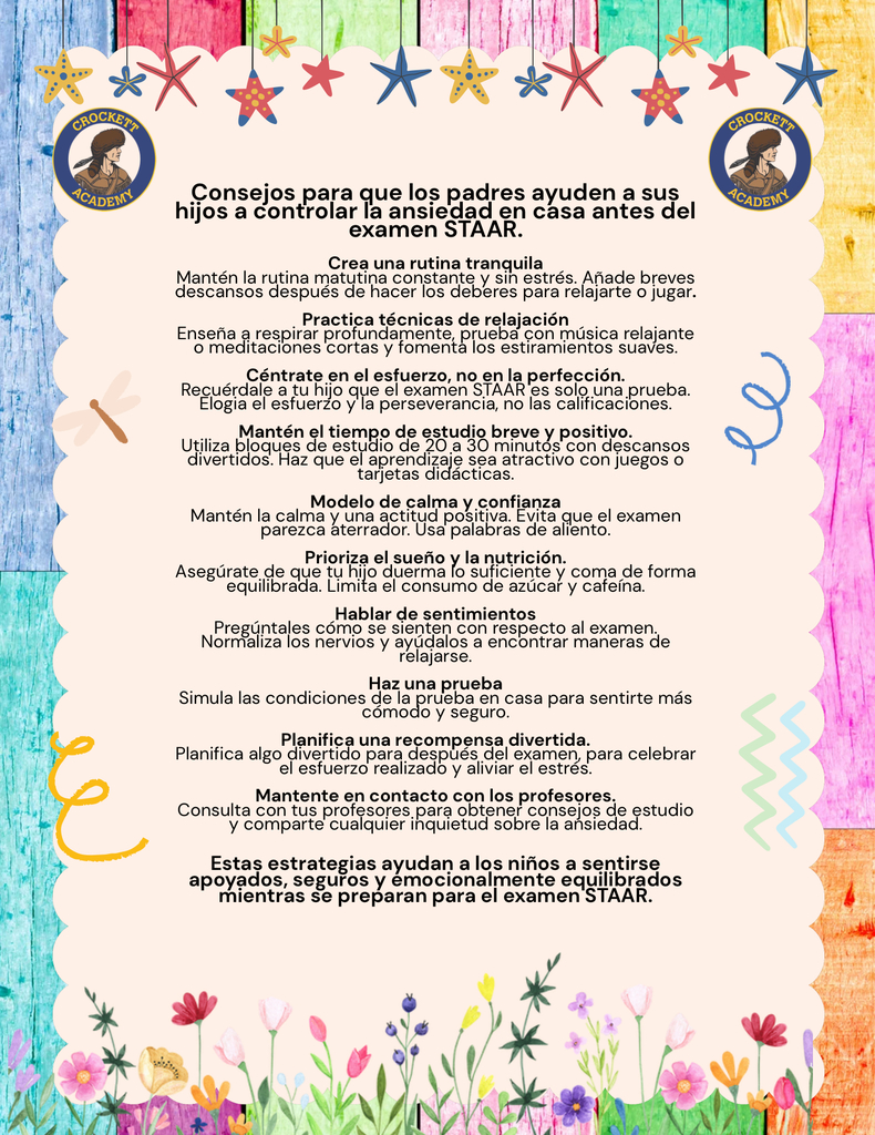 Tips for STAAR Anxiety
