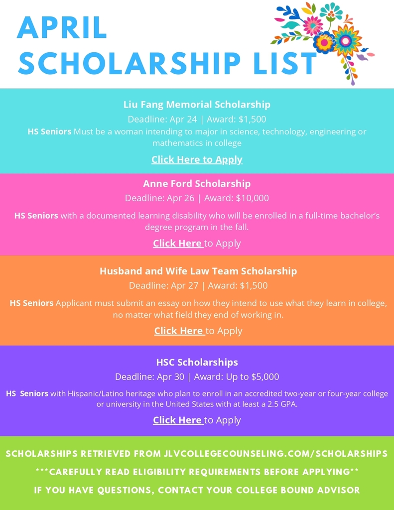 April Scholarship List: Maldonaldo 2