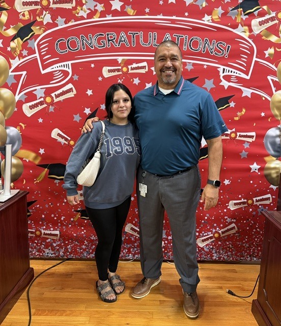 Martha and Principal Becerra.