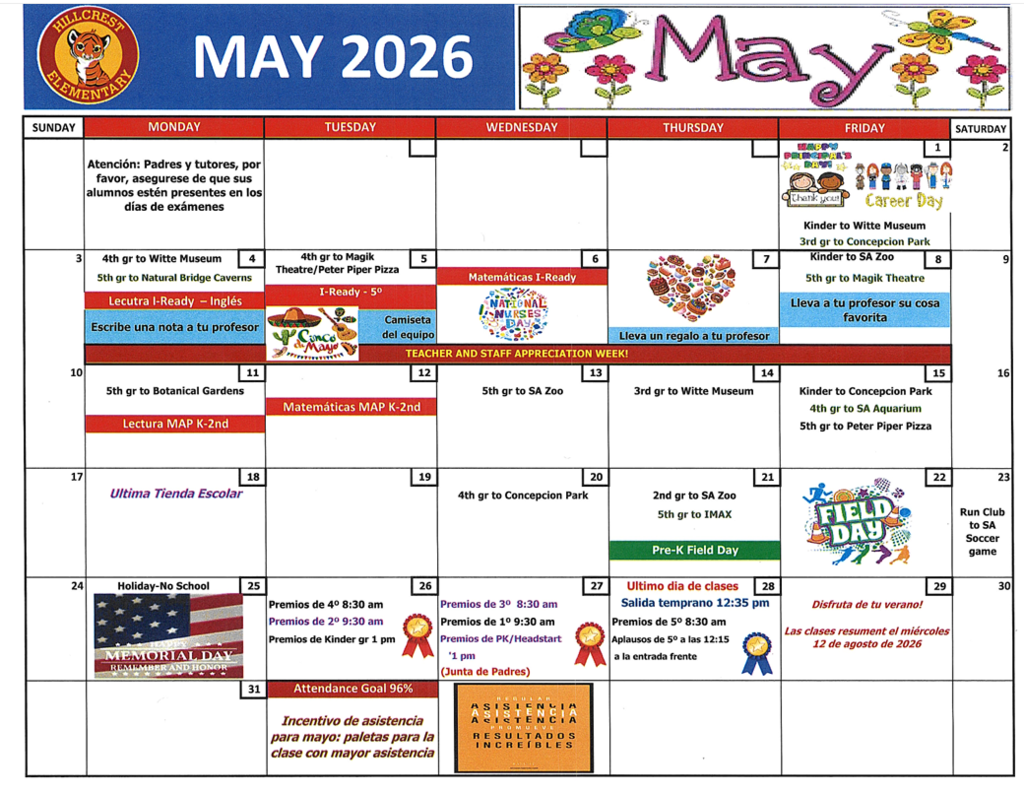 May Calendar