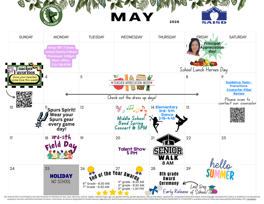 May Calendar