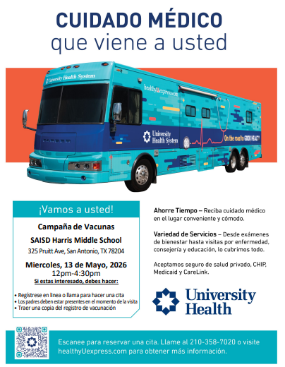 Esta imagen describe la oportunidad the tener vacunas el Miercoles 13 de Mayo