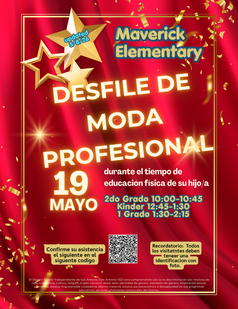 Career Fashion Show Spanish Flyer