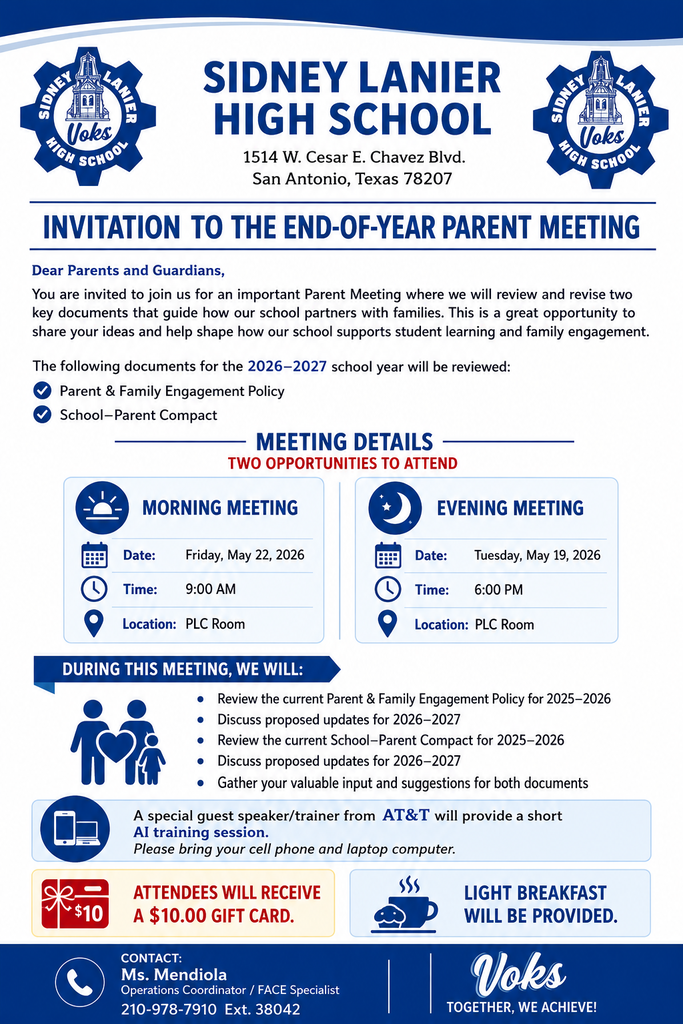 End of Year Parent Meeting