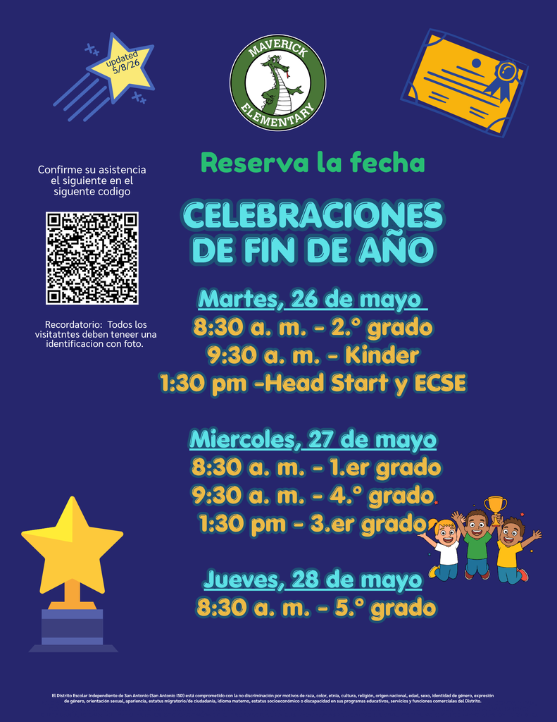 End of the Year Celebrations Spanish Flyer