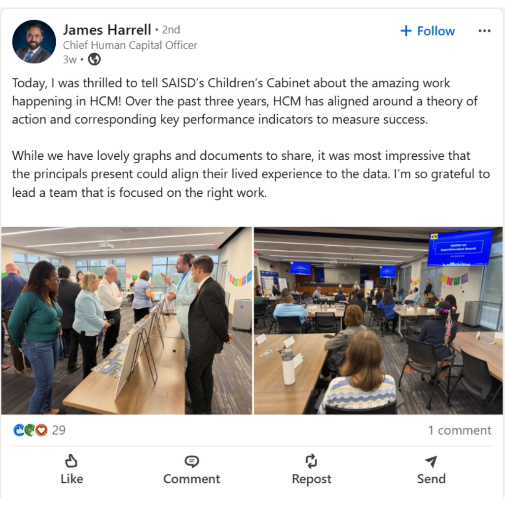 Dr. Harrell LinkedIn post