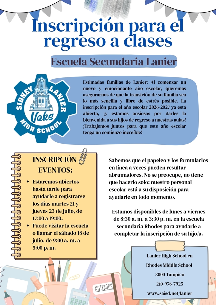 Back to School Registration SP