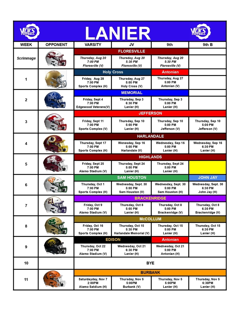 Football Schedule